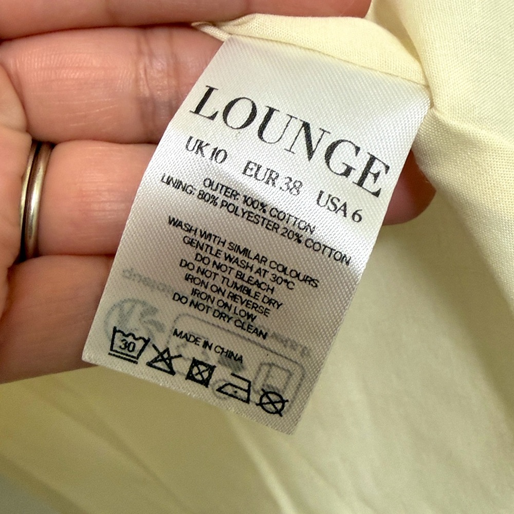 NWT LOUNGE Corset Back Mini Dress in Lemon Floral - Picture 12 of 12